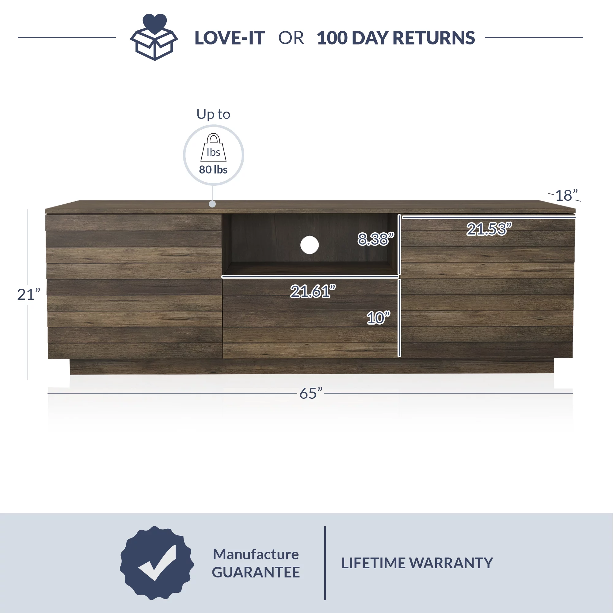 BELLEZE Modern Farmhouse 65