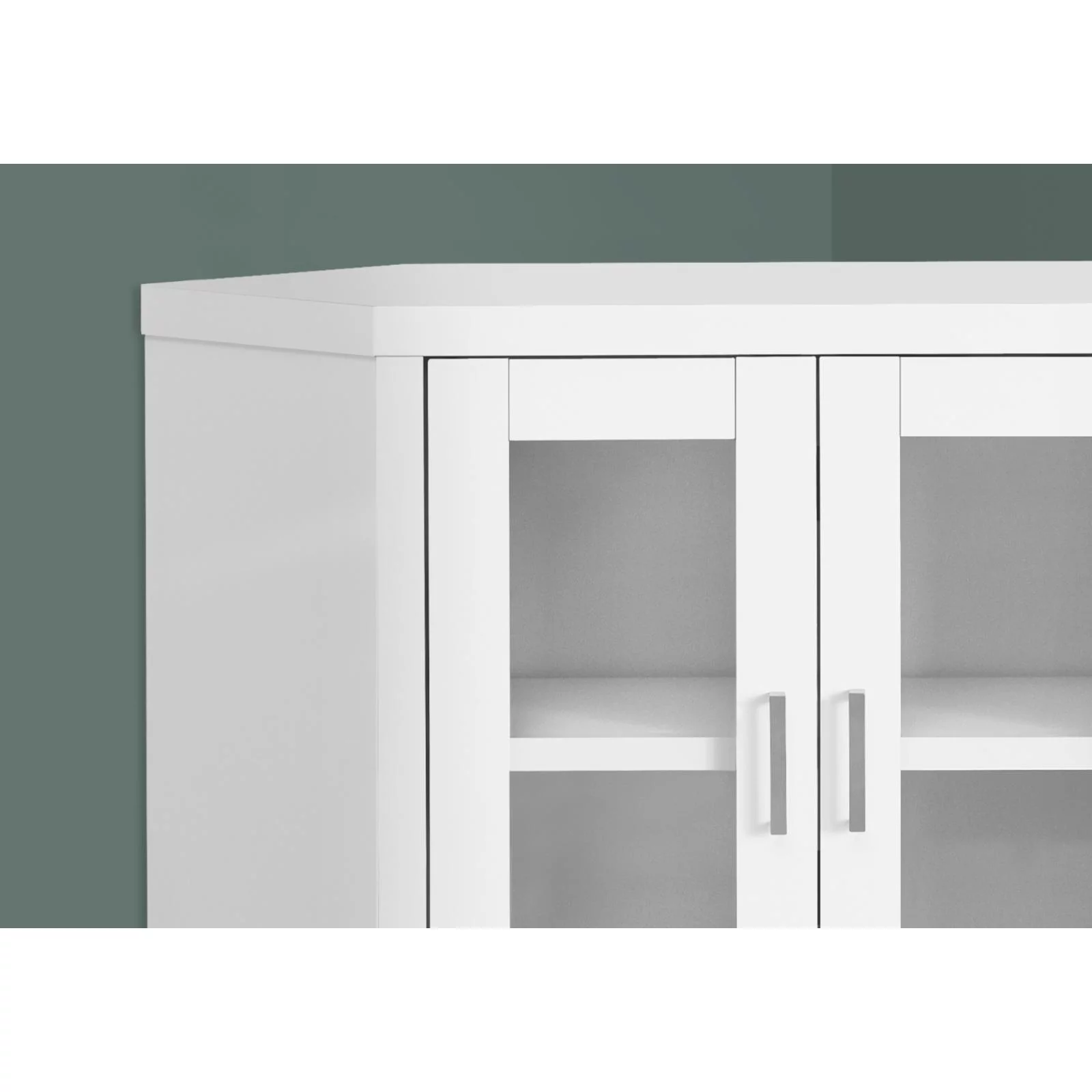 Monarch Specialties Tv Stand, 42 Inch, Console, Living Room, Bedroom, White Laminate