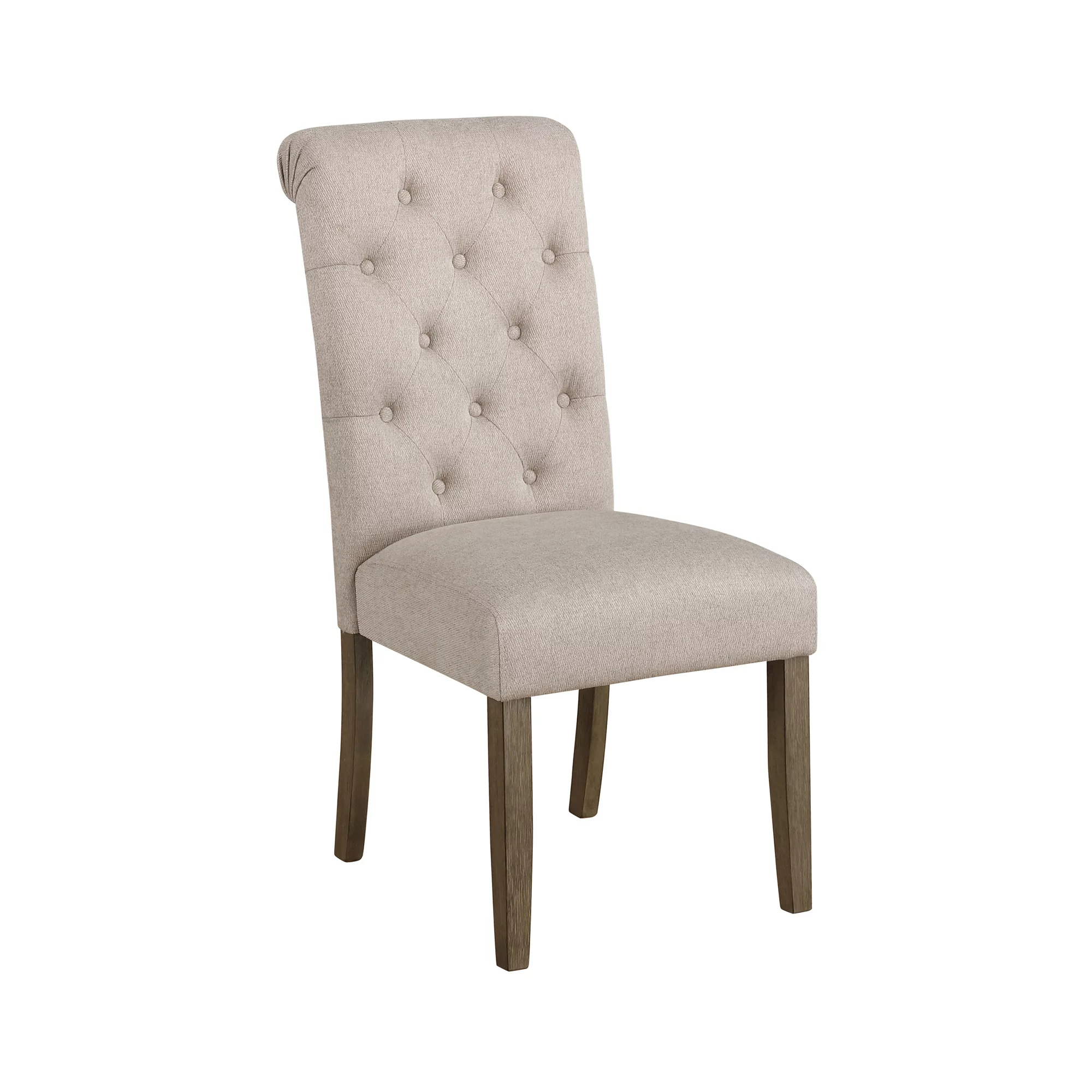 Balboa Tufted Back Side Chairs Rustic Brown and Beige (Set of 2)