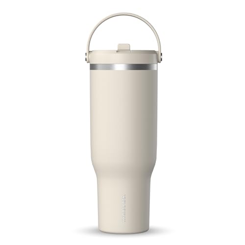 Hydrapeak Nomad 24 oz Tumbler with Handle and Straw Lid, Leakproof, Double Insulated, 24oz Cup Stainless Steel (Blush)