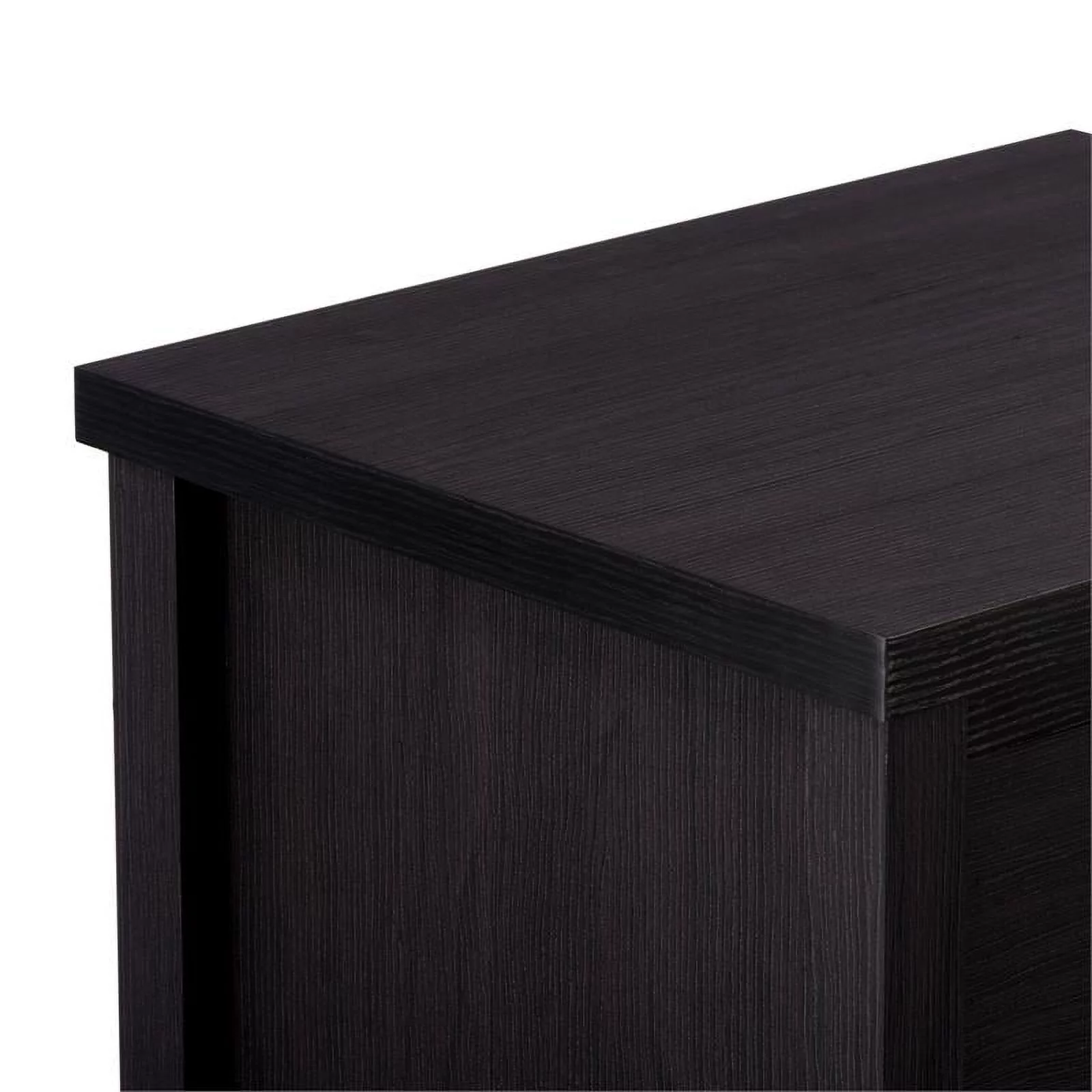 Boston Black Engineered Wood Grain Finish 5 Drawer Tall Dresser