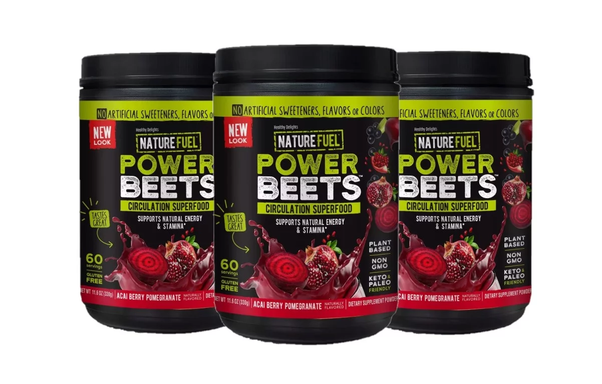 3 Pack | Nature Fuel Power Beets Juice Powder, 60 servings (11.6 oz.)