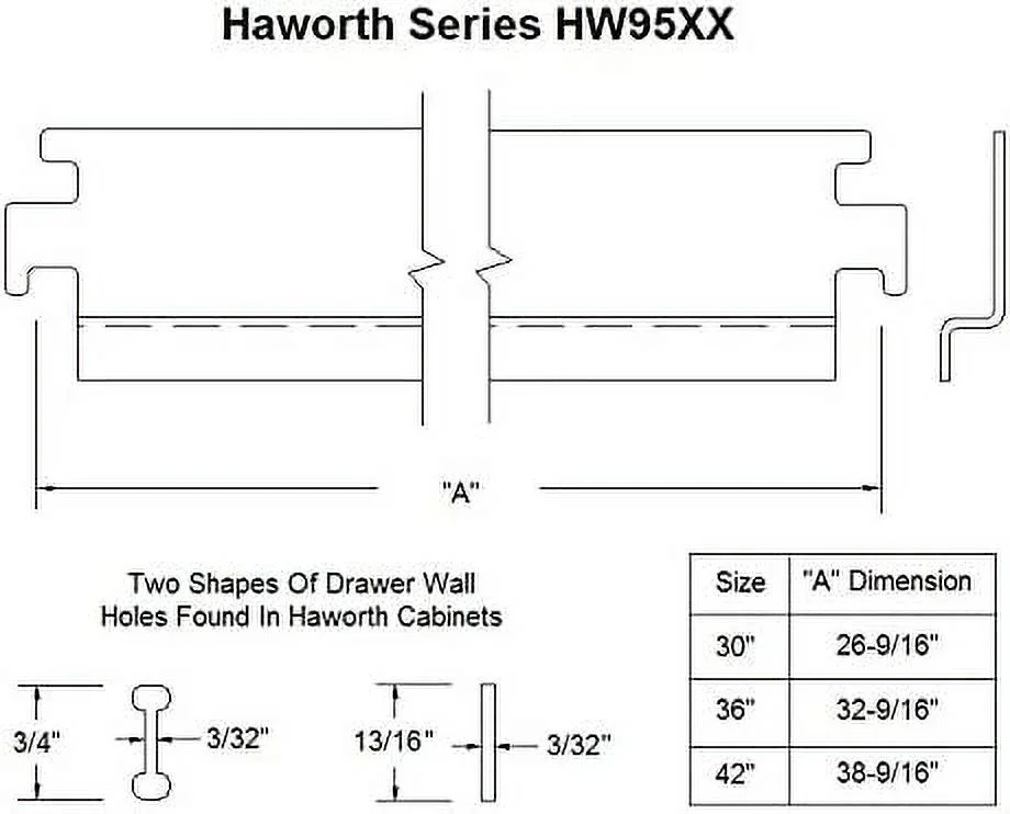 KHBIULIFE Haworth Lateral File  for 36" Wide Haworth File Cabinet (4-Pack)