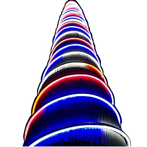 Russell Decor 30ft Red White Blue LED Neon Rope for 4th July Patriotic Memorial Day Patio Deck Waterproof SMD Tube Lights