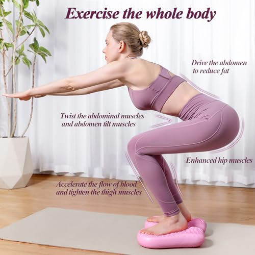 Inflatable Stepper for Exercise, Balance Training Mat for Fitness Yoga, Multi-Function Air Stepper for Gym, Home & Office