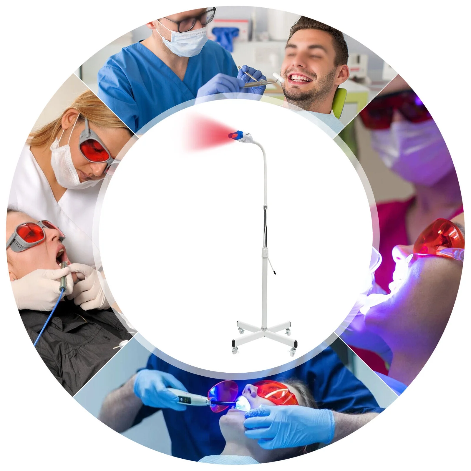 Mobile Pro Teeth Whitening Machine LED Light 36W Dental Teeth Whitening Lamp New,10 Tubes LED