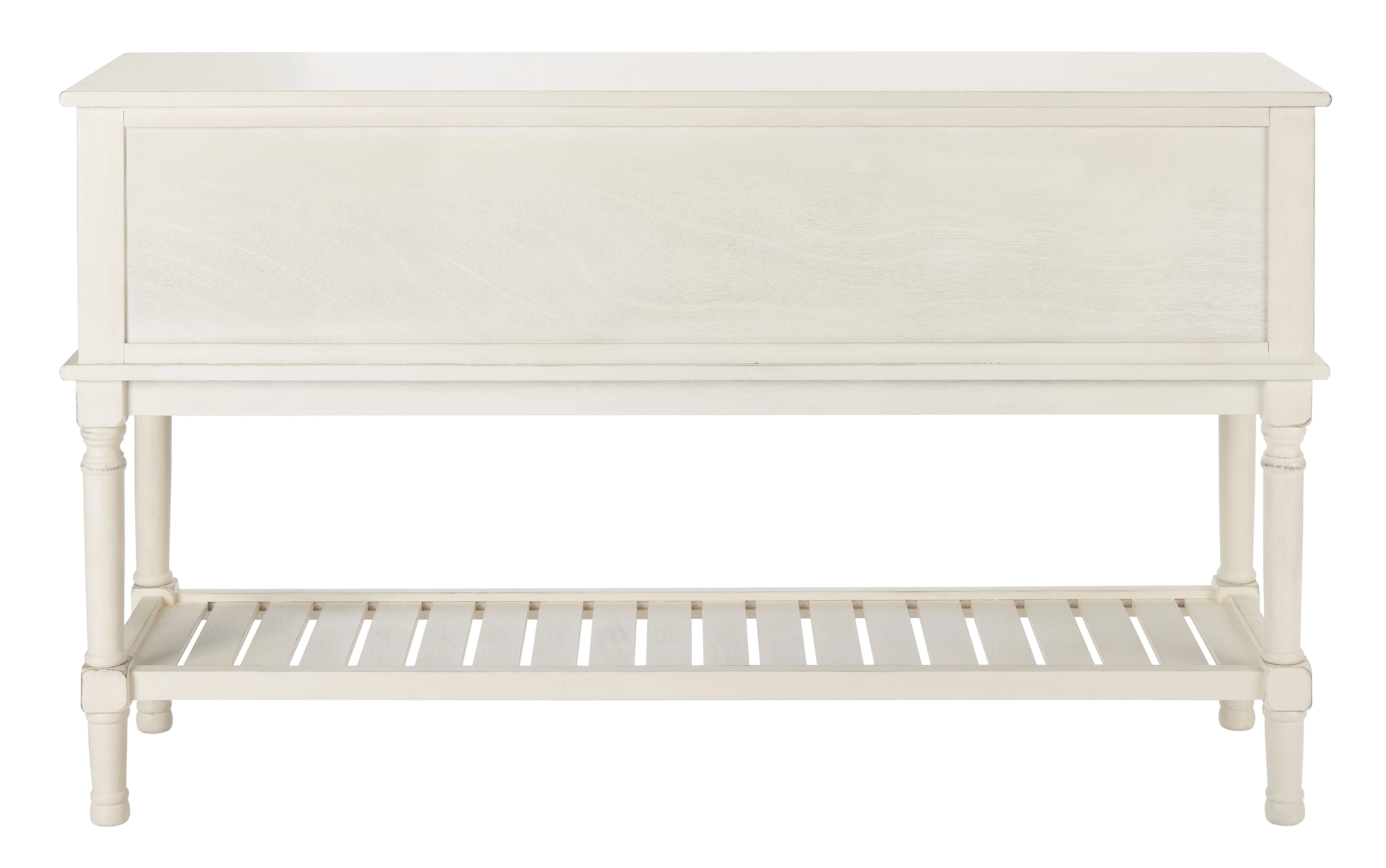 SAFAVIEH Tate Distressed White Wood Console Table with Drawer (47.3 in. W x 13 in. D x 29.5 in. H)