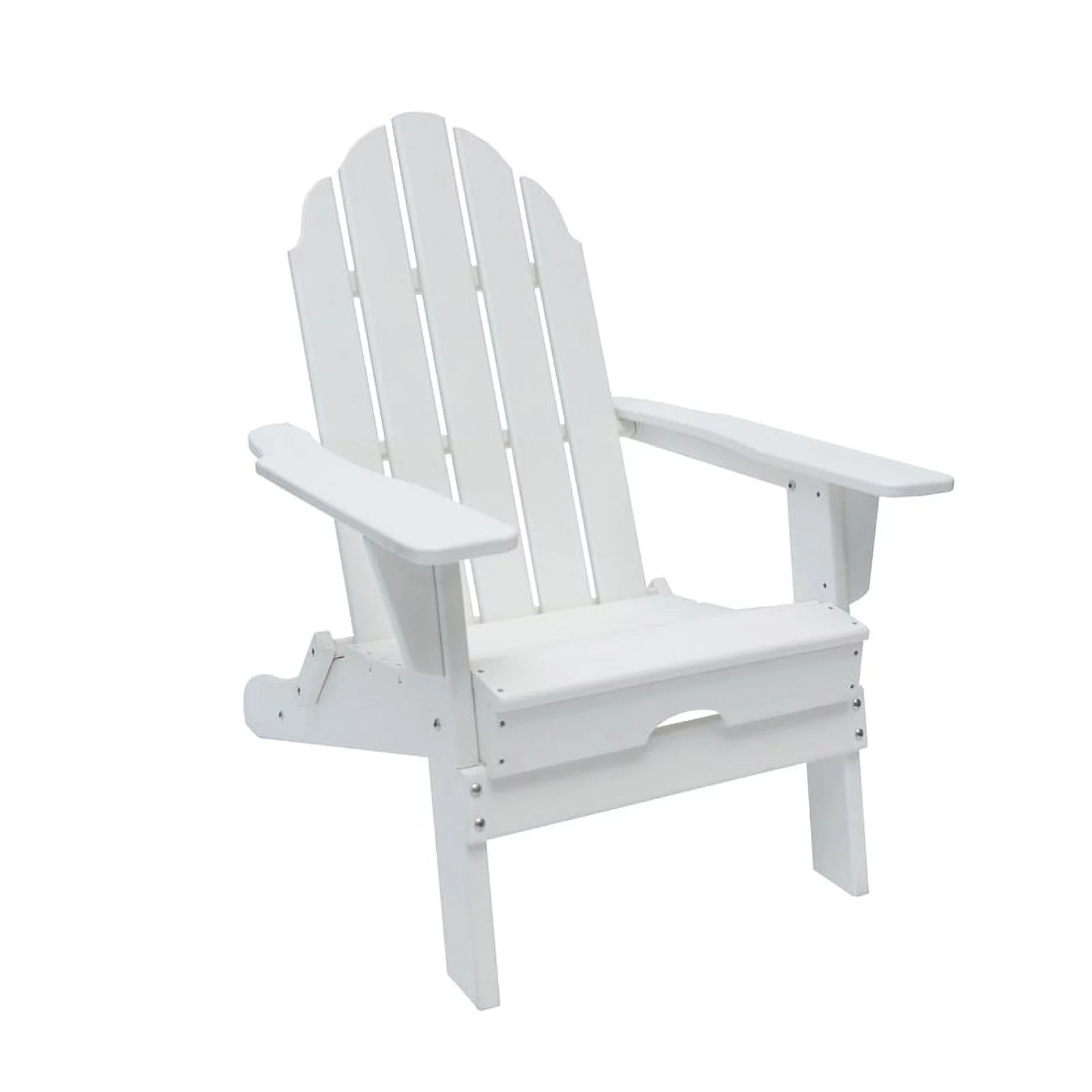 Balboa White Folding Adirondack Chair and Table Set
