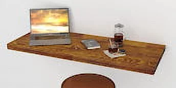 MCC Wall Mounted Floating Desk Folding Table for Small Spaces Kitchen Counter, Laundry Shelf, Computer Workbench for Wall, Fold Down Desk and Free Spirit Level Gift