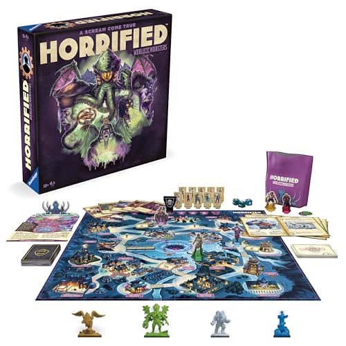 Ravensburger Horrified Games - World of Monsters - Strategy Board Game - Boost Critical Thinking & Teamwork - Cooperative Gameplay - Unique Monster Challenges - 1 to 5 Players - Adults & Kids 10+