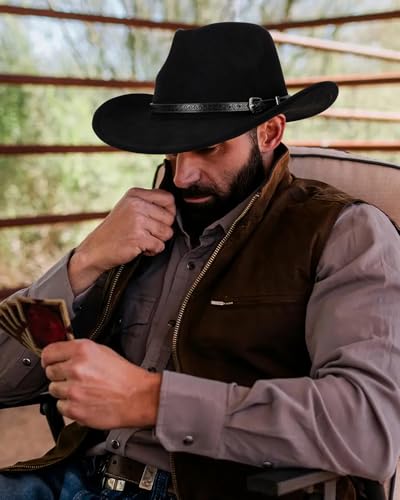 Cowboy Hat for Men Women Classic Cowgirl Hat Wide Brim Western Women Mens Cowboy Hats Christmas Cowgirl Hats Gifts