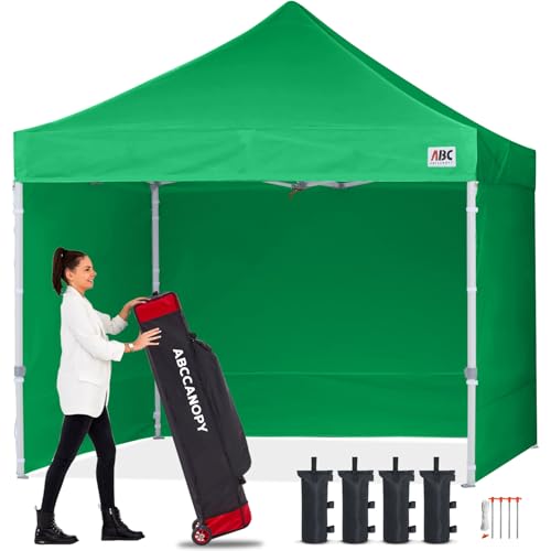 ABCCANOPY Easy Pop Up Canopy Tent with Sidewalls 10x10 Commercial -Series, White