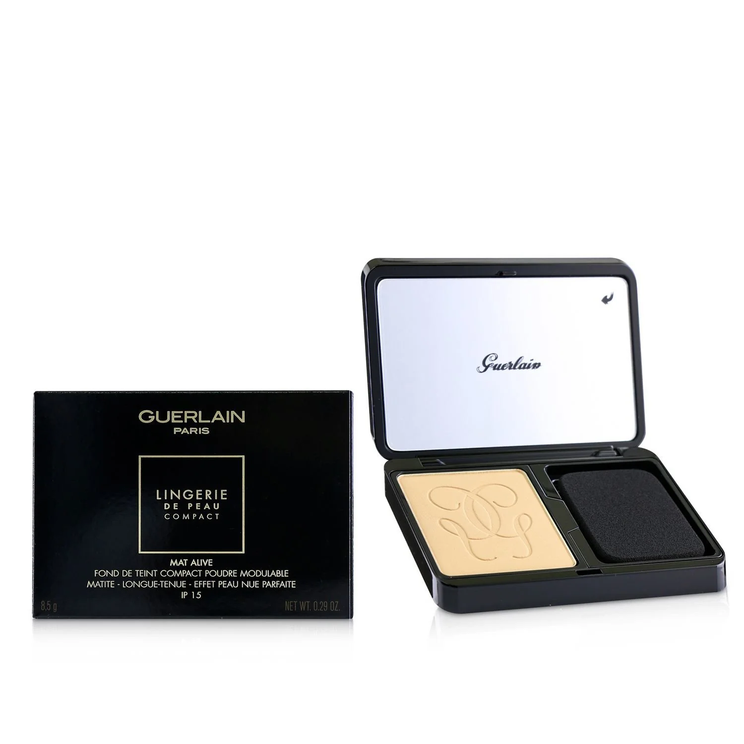 Guerlain Lingerie De Peau Mat Alive Buildable Compact Powder Foundation SPF 15 - # 02N Light  8.5g/0.29oz