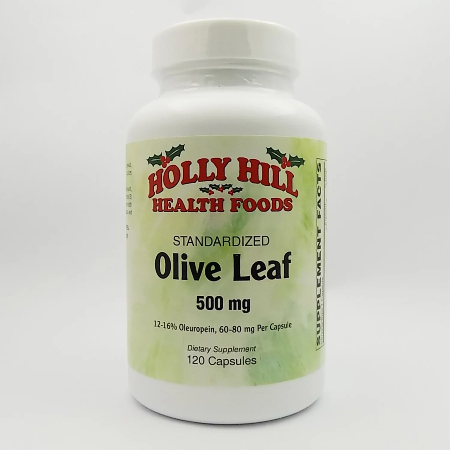 Holly Hill Health Foods, Standardized Olive Leaf, 500 MG, 120 Capsules