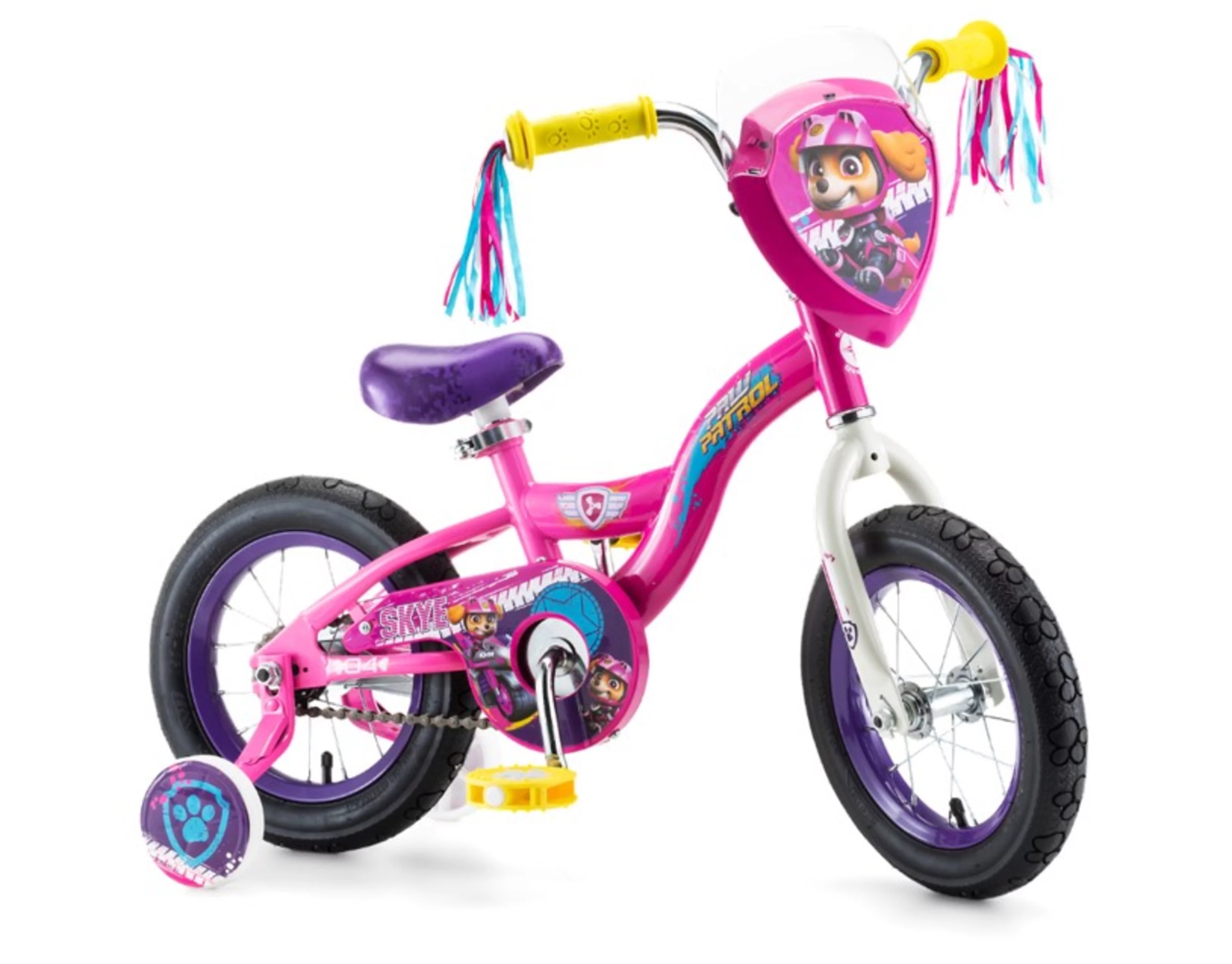 Nickelodeon Paw Patrol Skye Kids Bike for Girls, 12 inch Wheels, Ages 2-4, Magenta Pink