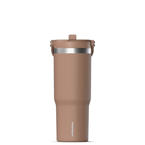 Hydrapeak Nomad 24 oz Tumbler with Handle and Straw Lid, Leakproof, Double Insulated, 24oz Cup Stainless Steel (Blush)