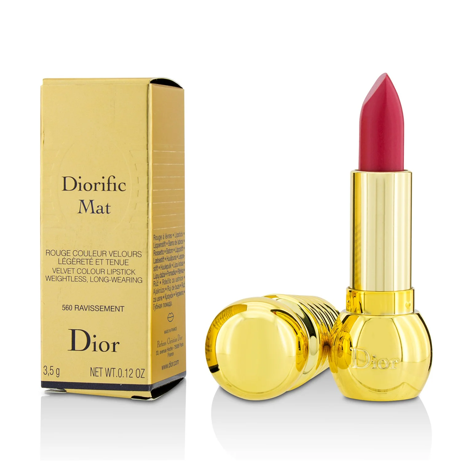Christian Dior Diorific Mat Velvet Colour Lipstick - # 590 Troublante  3.5g/0.12oz
