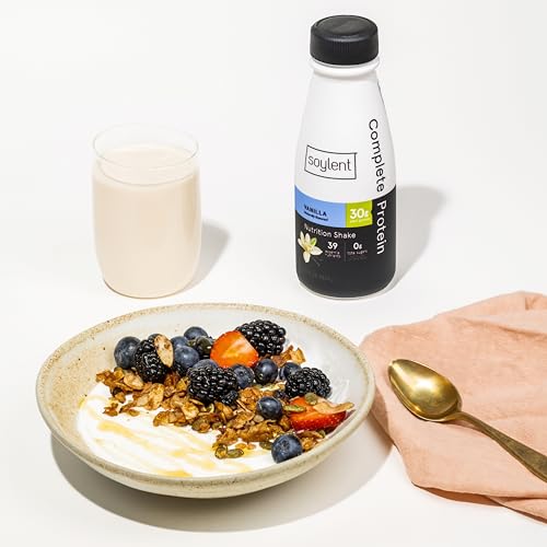 Soylent Complete Protein Shake, Chocolate, 30g Protein, Vegan, Dairy Free and 0g Sugar, Ready to Drink Protein Drinks, 11oz (12 Pack)