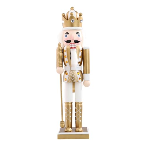 MUMTOP 16 Inch Nutcracker Christmas Decorations, Wooden Christmas Nutcracker Figures Ornament Christmas Soldier NutcrackerDecorations for Table Desktop Fireplace Indoor Home Winter, Green