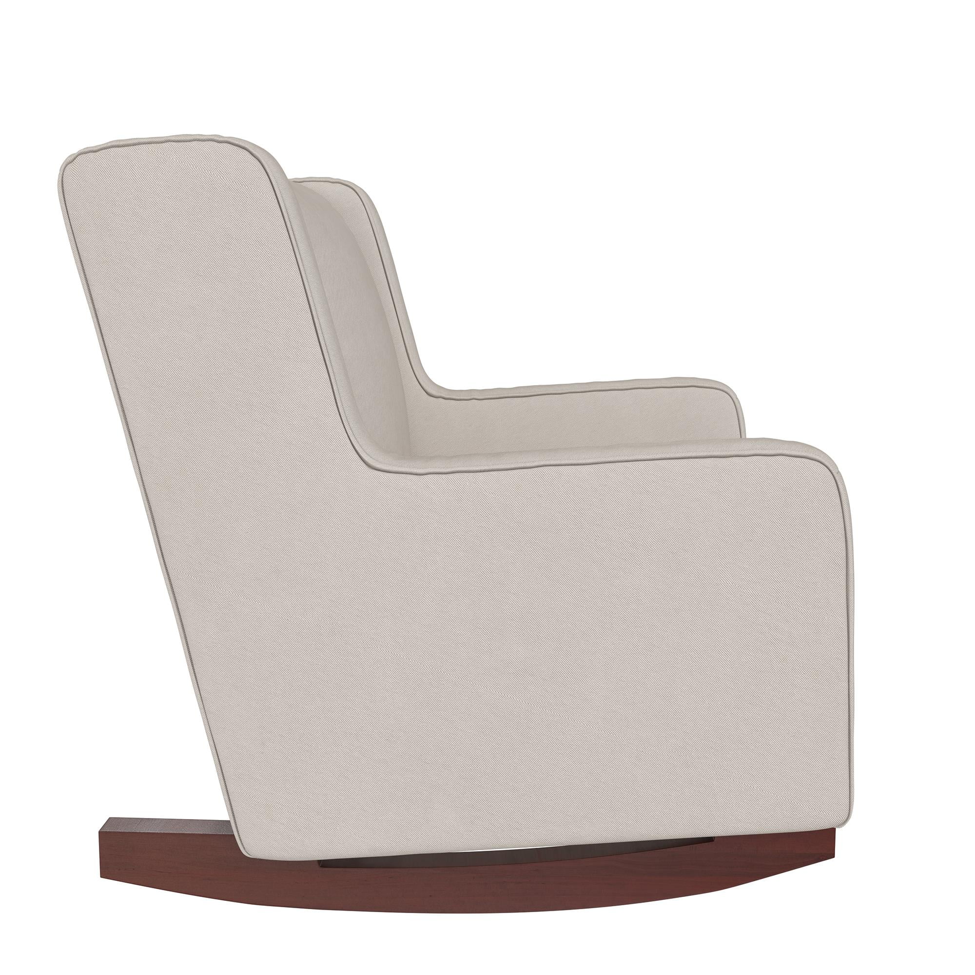 Baby Relax Hadley Upholstered Double Rocker Chair, Beige Microfiber