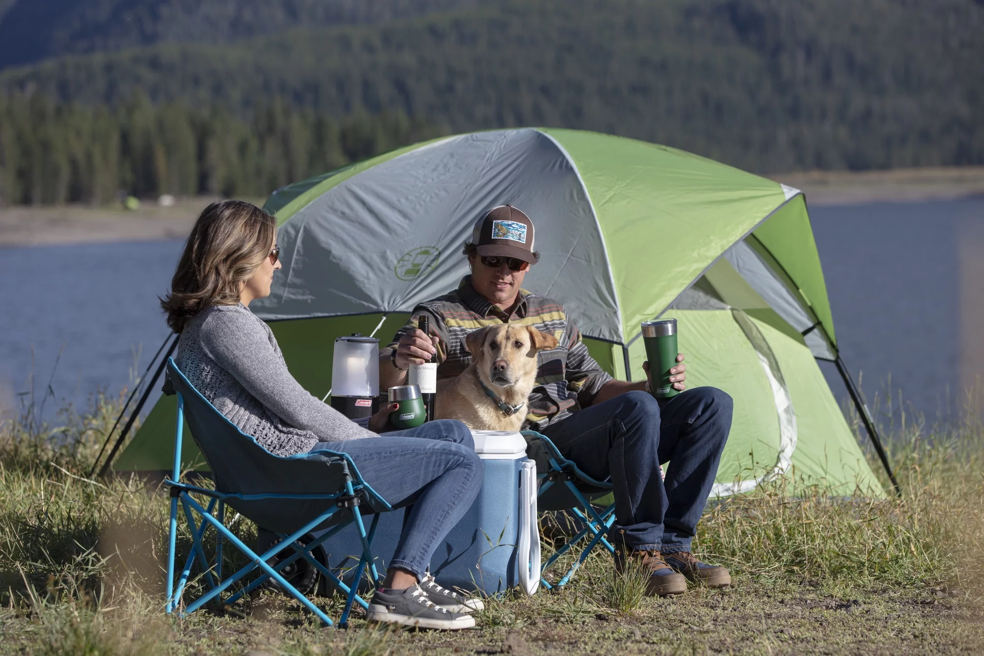 Coleman Sundome 4-Person Dome Camping Tent, 1 Room, Green