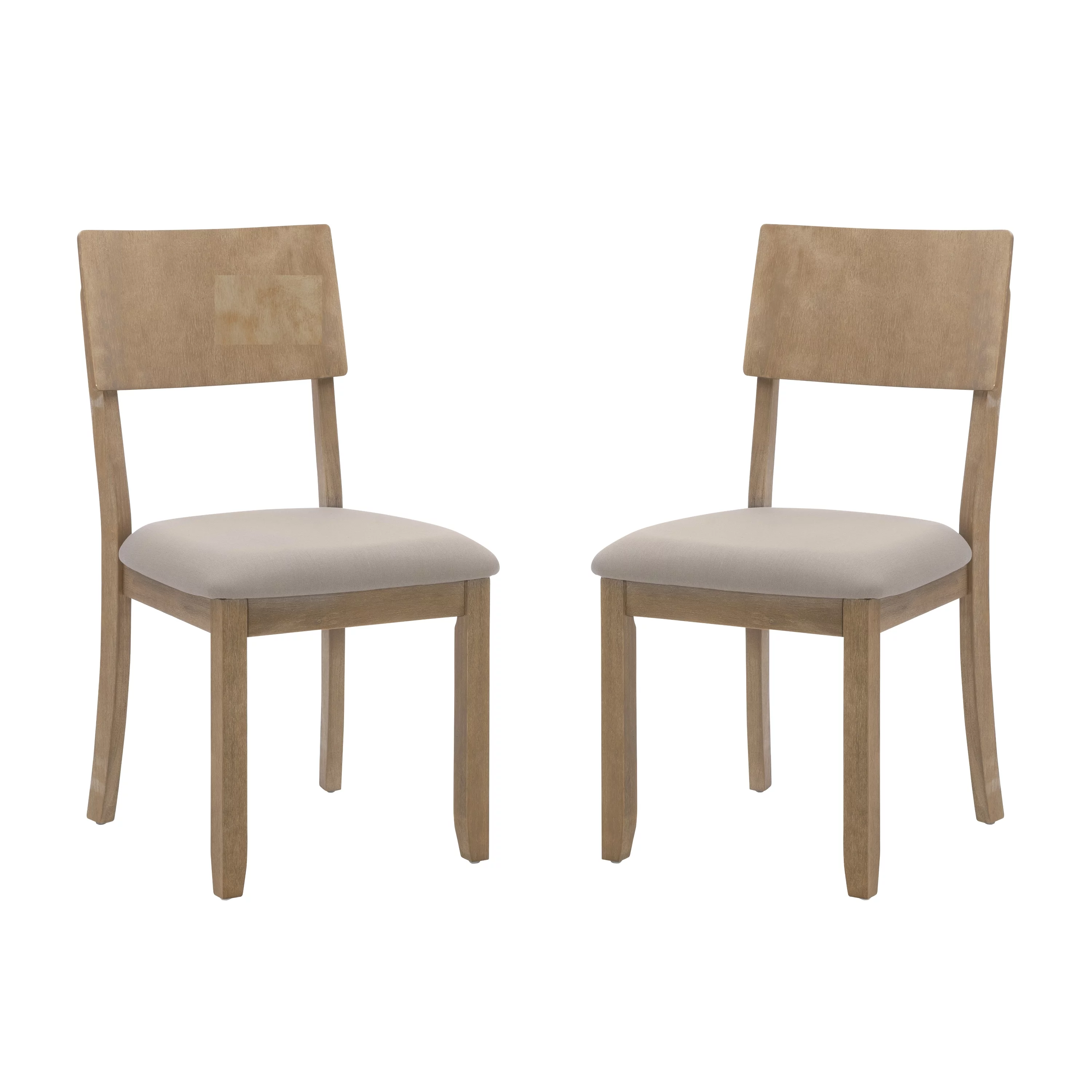 Linon Jamil Upholstered Dining Chair, Set of 2, Gray Wash