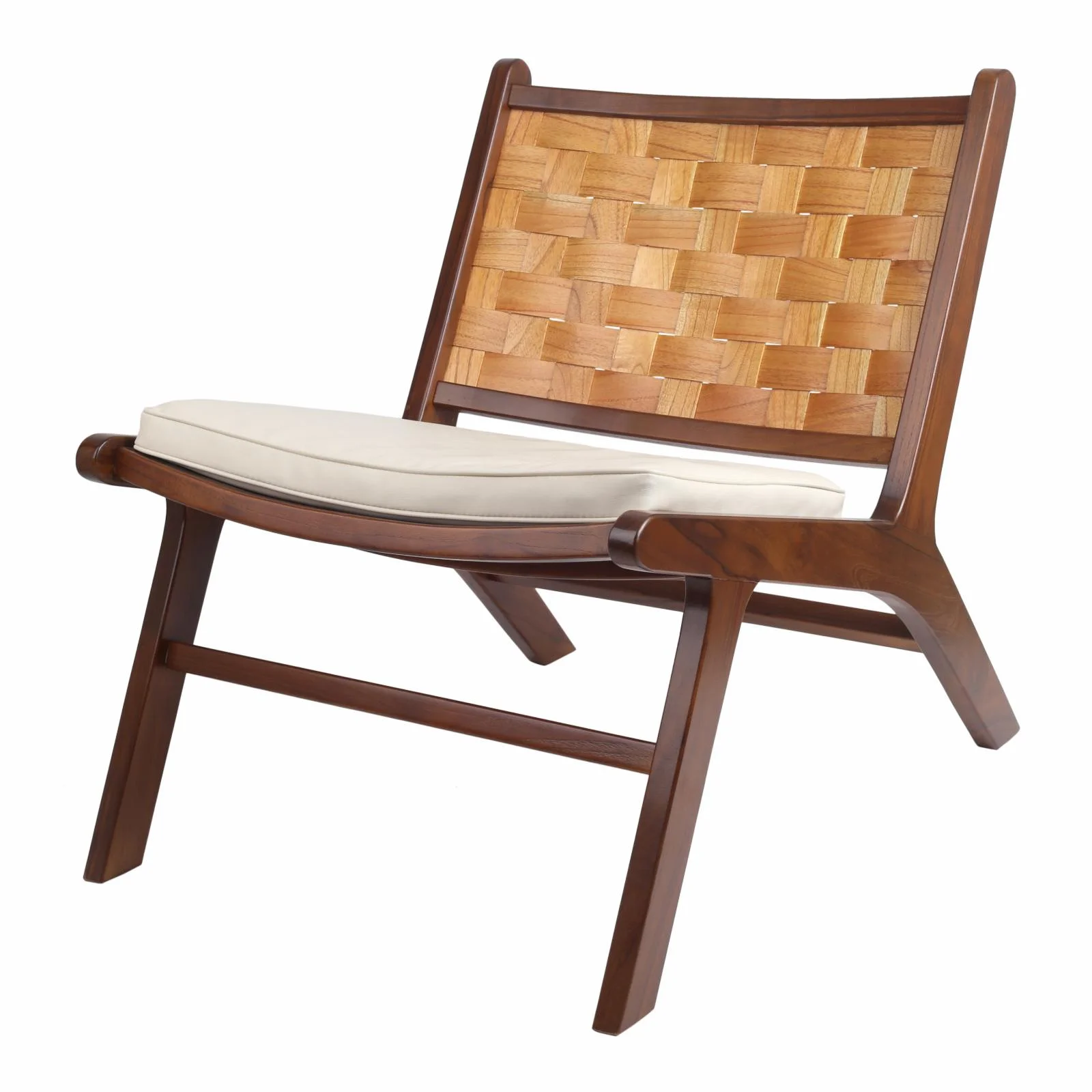 New Pacific Direct Loria Modern Wood Accent Chair in Cinnamon Brown
