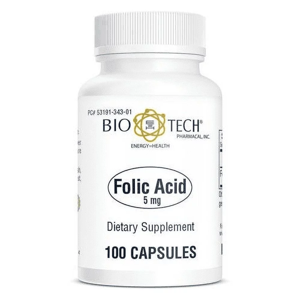 6 pack Bio-Tech Pharmacal Folic Acid (5mg, 100 Count)