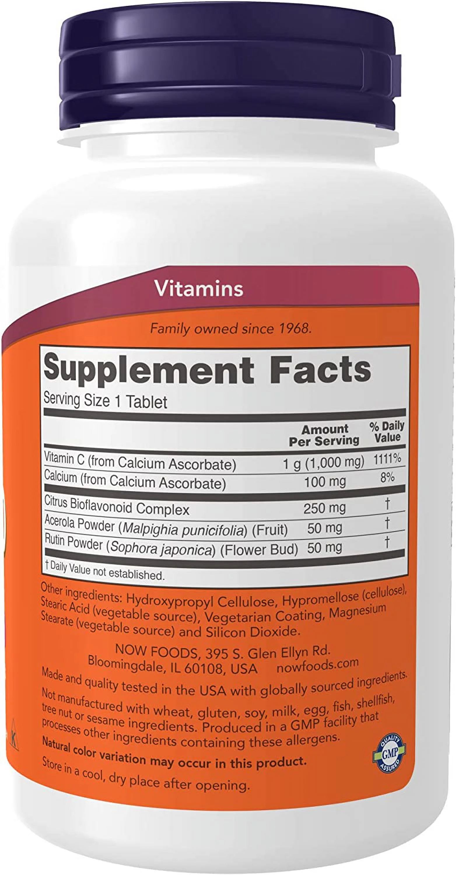 NOW Supplements, Vitamin C-1000 Complex with 250 mg of Bioflavonoids, Buffered, Antioxidant Protection*, 90 Tablets