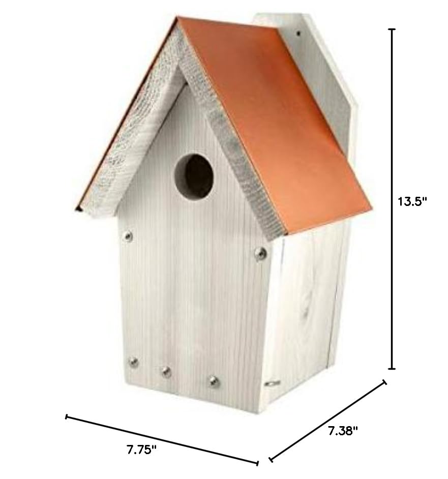 Nantucket White Coppertop Bluebird House
