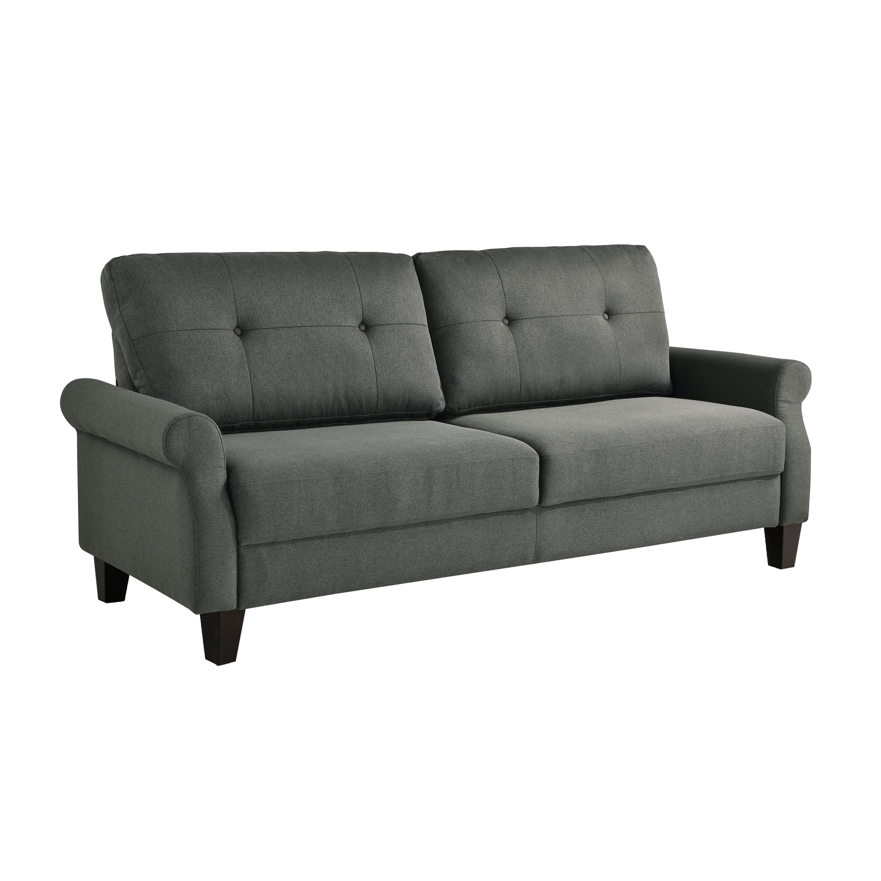 Serta Blythe Traditional Stationary Sofa, Heather Grey Fabric