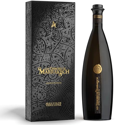 Les Terroirs De Marrakech Extra Virgin Olive Oil, Polyphenol Rich Olive Oil, Moroccan Cold Pressed EVOO Oil, Keto Organic Olive Oil, USDA Certified, Award Winning, Carbon Neutral, 17fl oz. Bottle