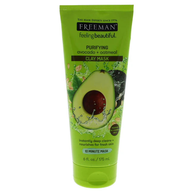 Freeman Purifying Avocado Plus Oatmeal Clay Mask by Freeman for Unisex - 6 oz Mask