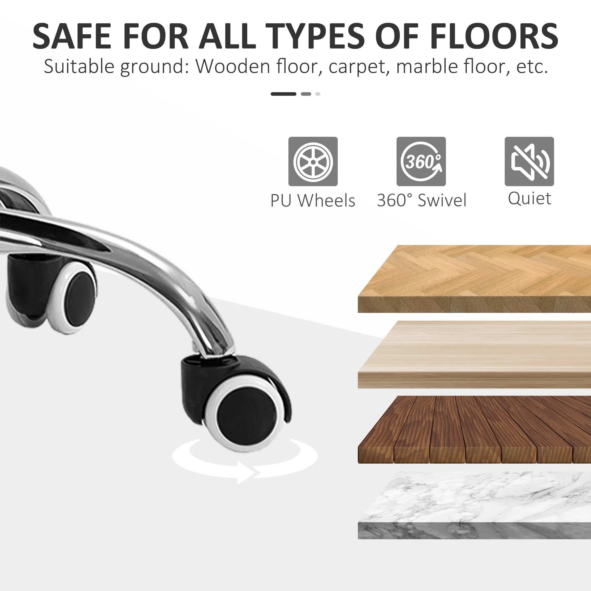 CoSoTower Cute Armless Office Chair, Teddy Fleece Fabric Computer Desk Chair, Vanity Task Chair with Adjustable Height, Swivel Wheels, Mid Back, Light Gray