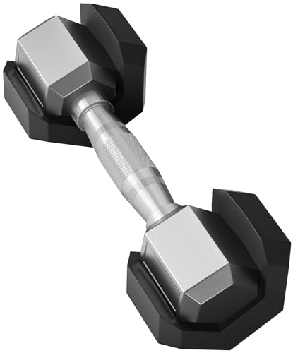Signature Fitness Premium Rubber Encased Hex Dumbbell Sets, 60LBS, 100LBS, 150LBS, 210LBS, 300LBS, 550LBS Options