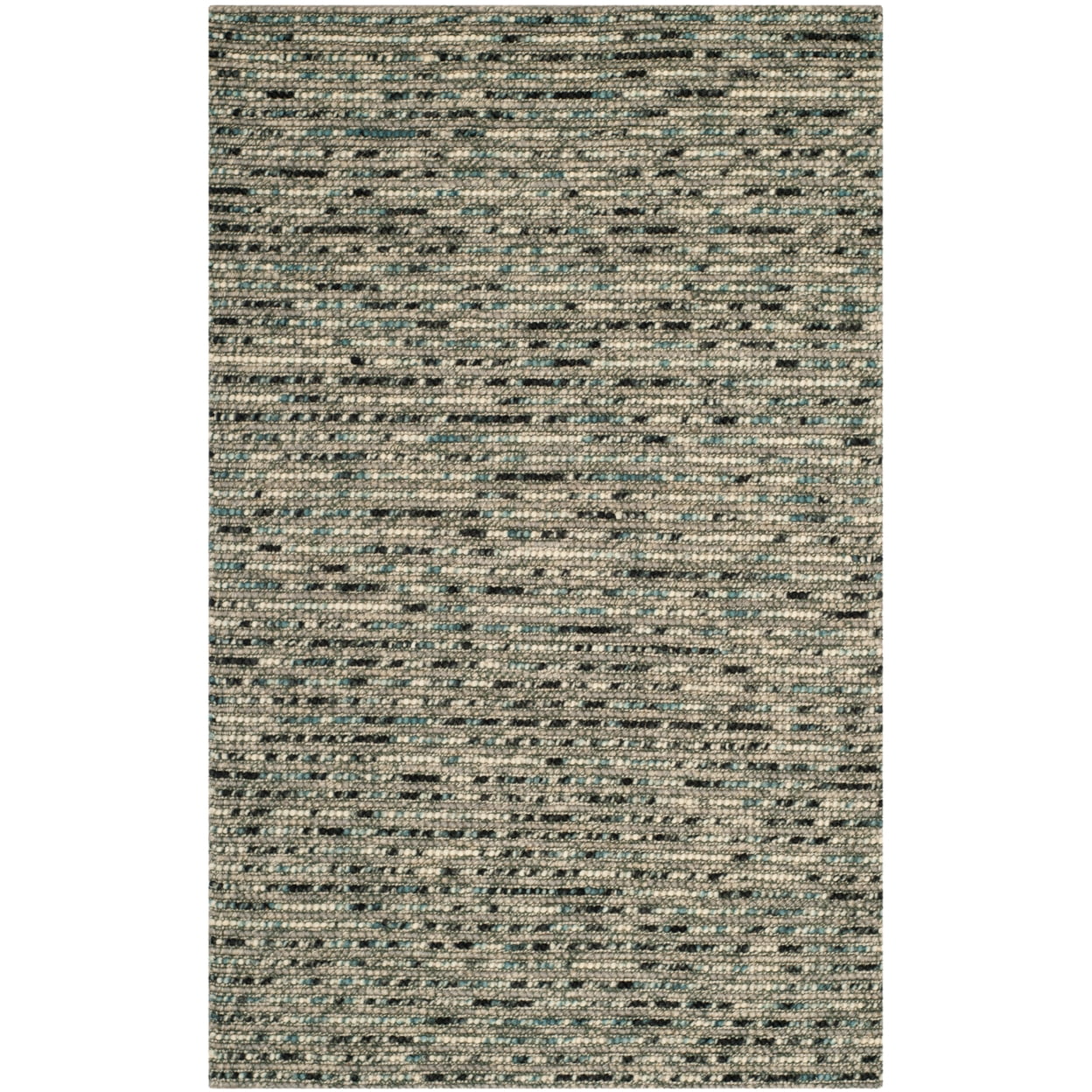 SAFAVIEH Bohemian Nel Transitional Braided Striped Area Rug, Grey/Multi, 4' x 6'