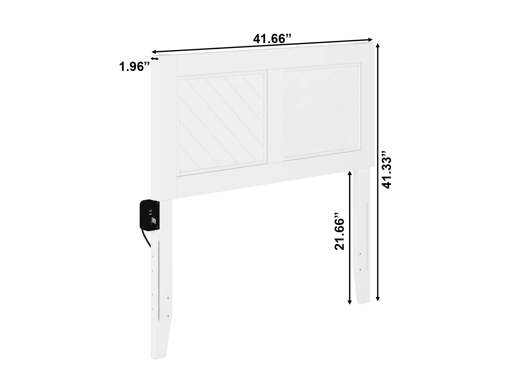 AFI Canyon White Solid Wood Rustic Farmhouse Headboard, Twin