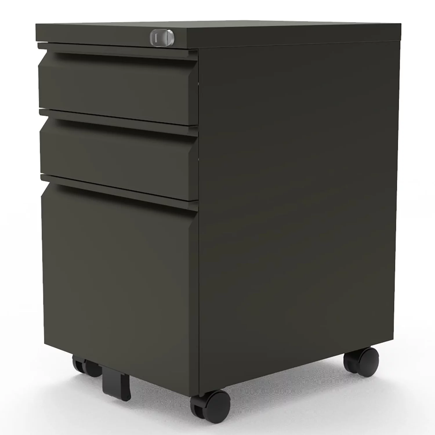 Furniture of America Johns Metal Lockable File Cabinet, Ash Gun Metal