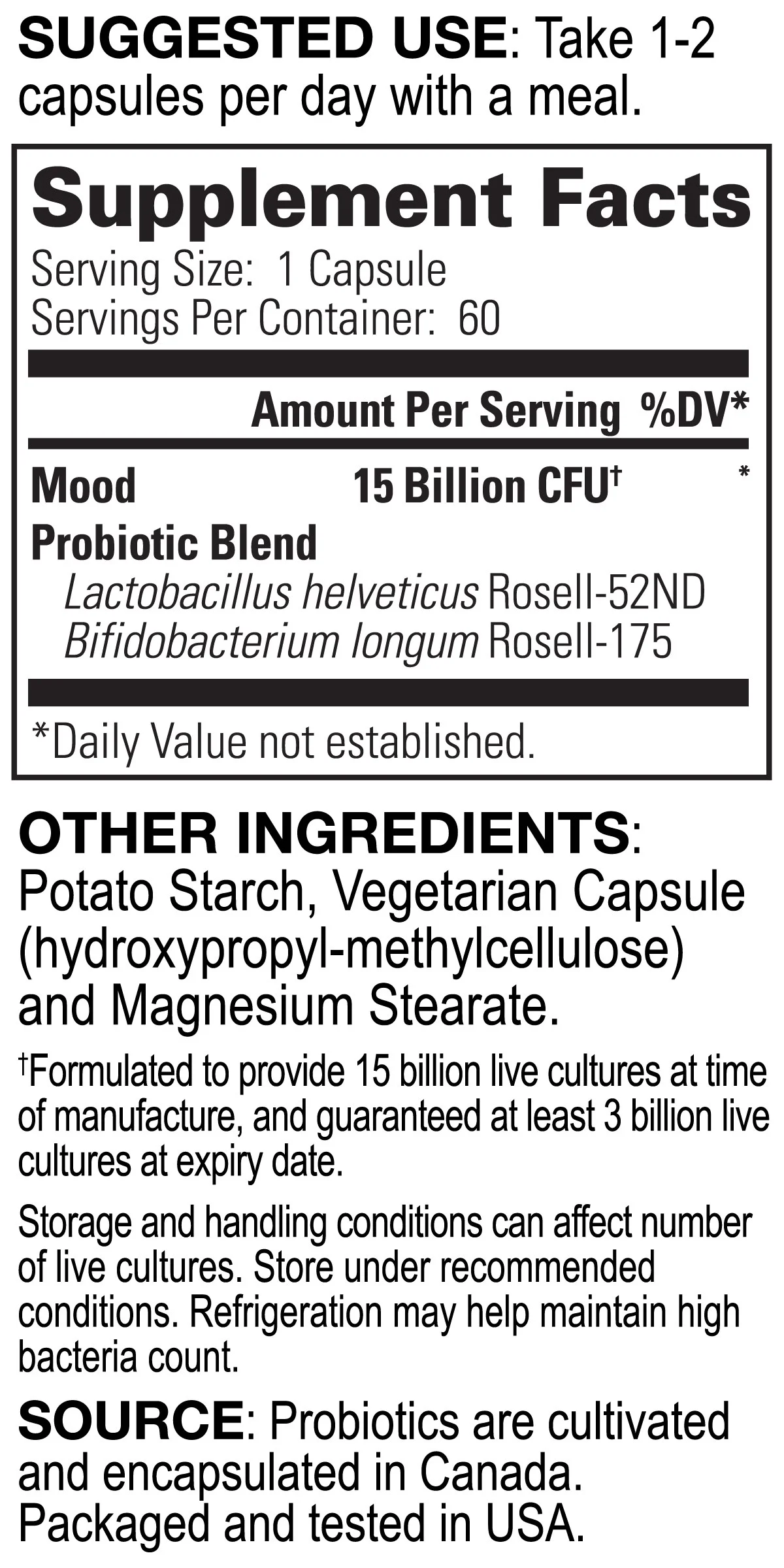 Innovixlabs Mood Probiotic Capsules, 60 Ct