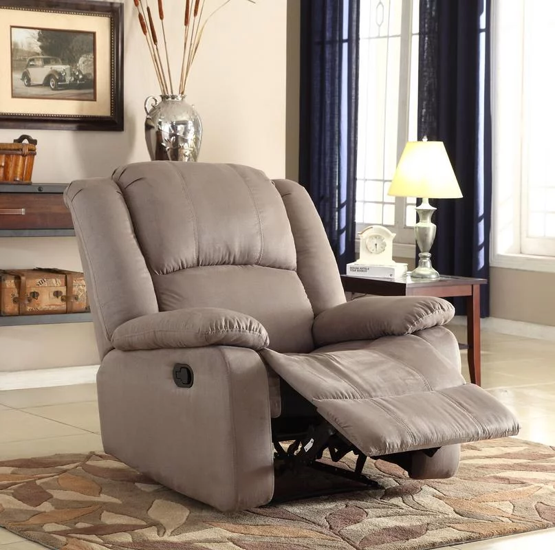 Microfiber Gliding Recliner , Gray