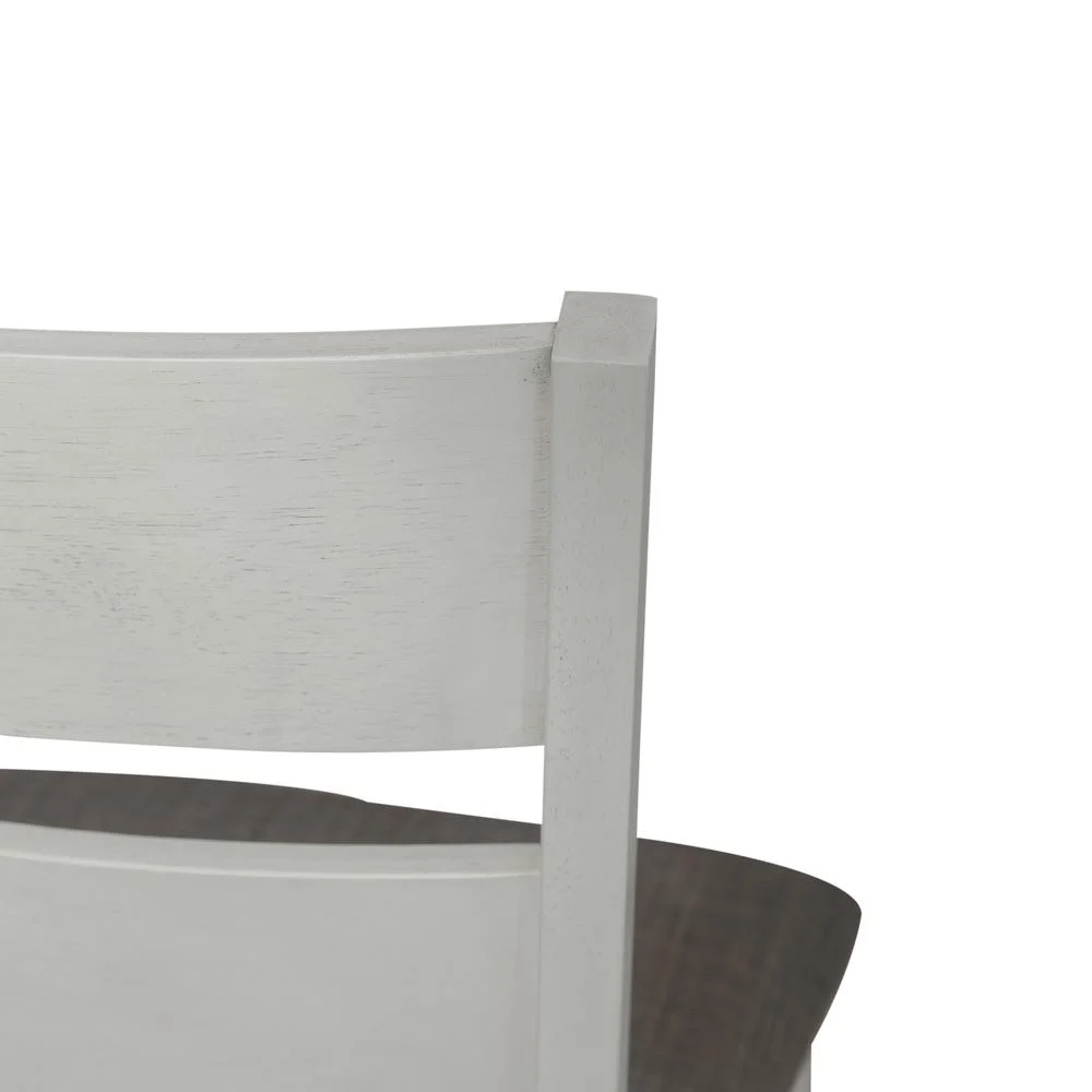 Liberty Furniture Slat Back Uph Side Chair (RTA) - Set of 2 Transitional White