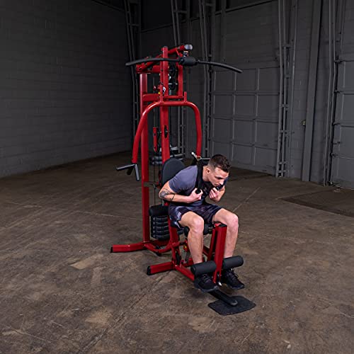 by Body-Solid (BFMG30) Multi-Station Single Weight Stack Home Gym Machine, Arm & Leg Strength Training Functional Exercise, Red