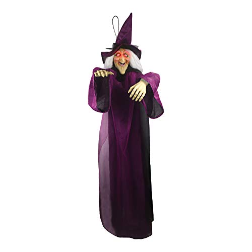 Molezu Halloween Outdoor Decorations Animated Talking Witch, Red Eyes, 75