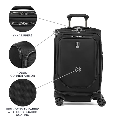 Travelpro Crew Classic Lightweight Softside Expandable Checked Luggage, 8 Wheel Spinner Suitcase, TSA Lock, Men and Women, Checked Large 29-Inch, Patriot Blue
