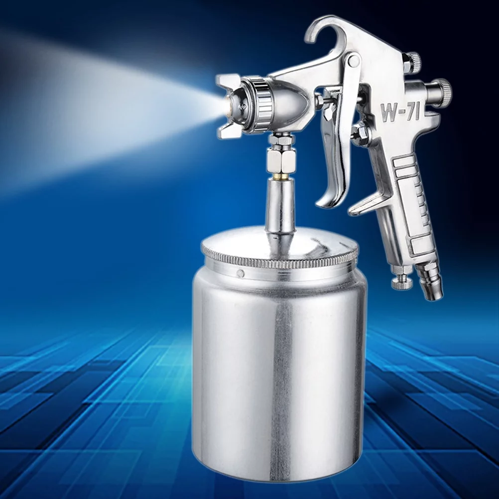 Qumonin Suction Feed Air Spray Paint 1.5mm Stainless Nozzle Airbrush Painting Tool for Car Furniture Painting Hand Held Paint Sprayer