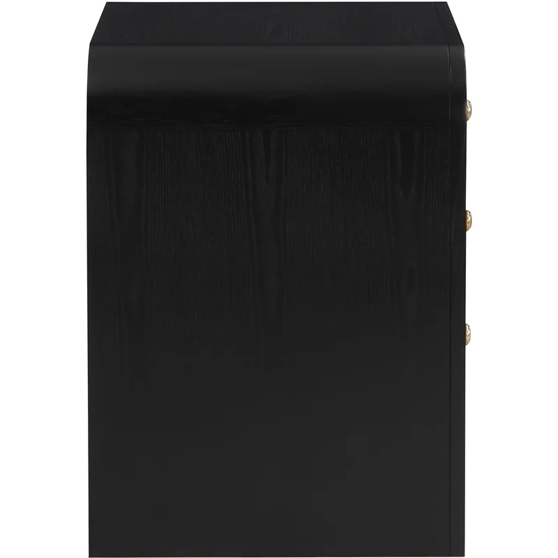 Meridian Furniture Siena Black Ash Wood and Natural Cane Dresser