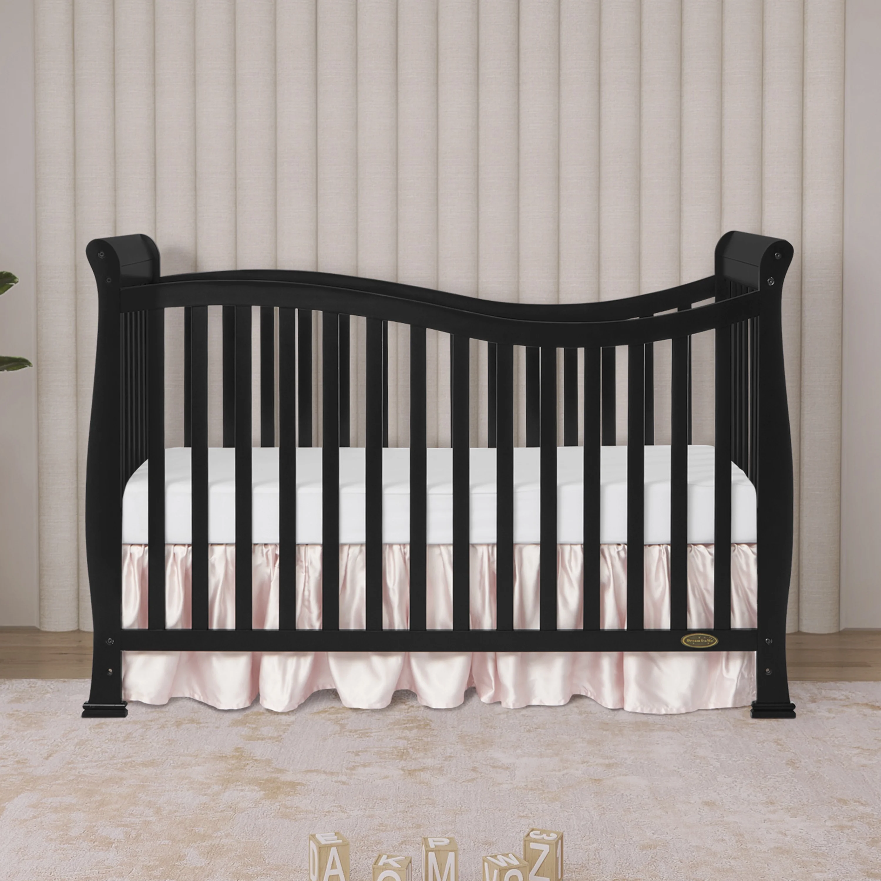 Dream On Me Violet 7-in-1 Convertible Crib Black