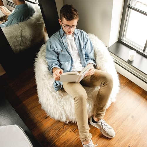 Big Joe Milano Lenox Denim Cobalt Beanbag Chair