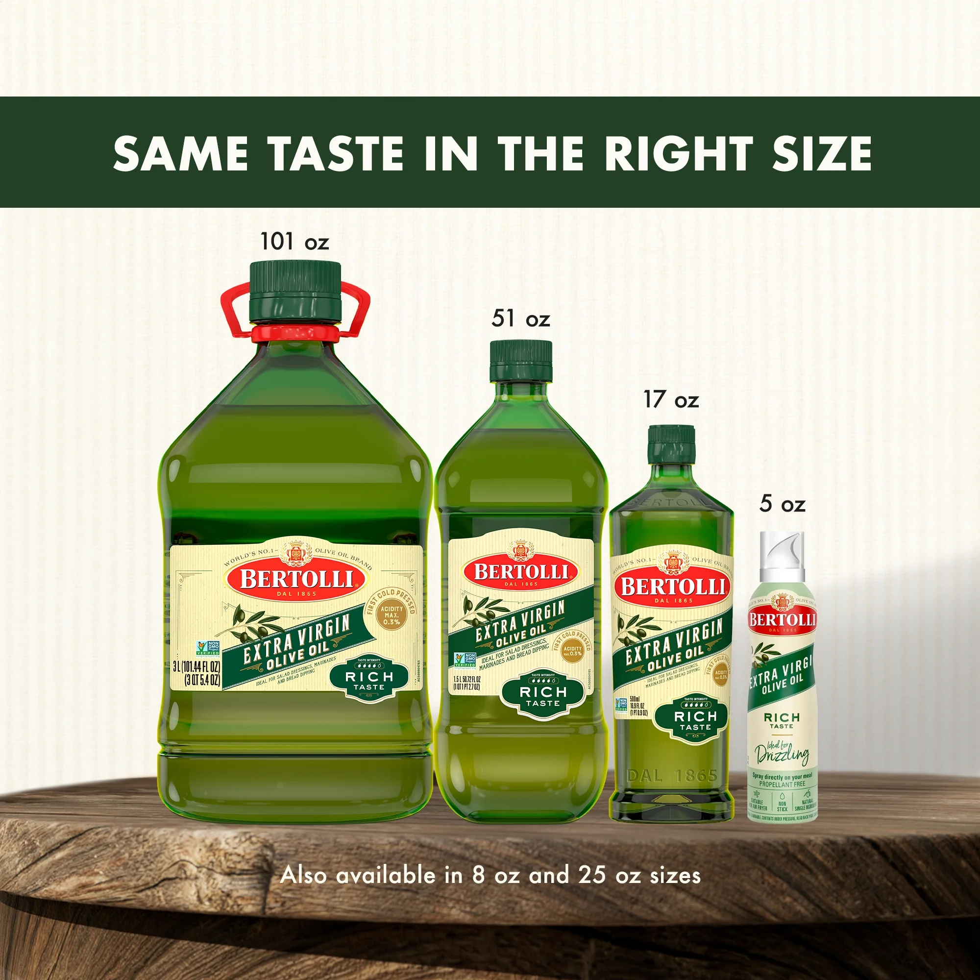 Bertolli Extra Virgin Olive Oil, Rich Taste, 50.7 fl oz