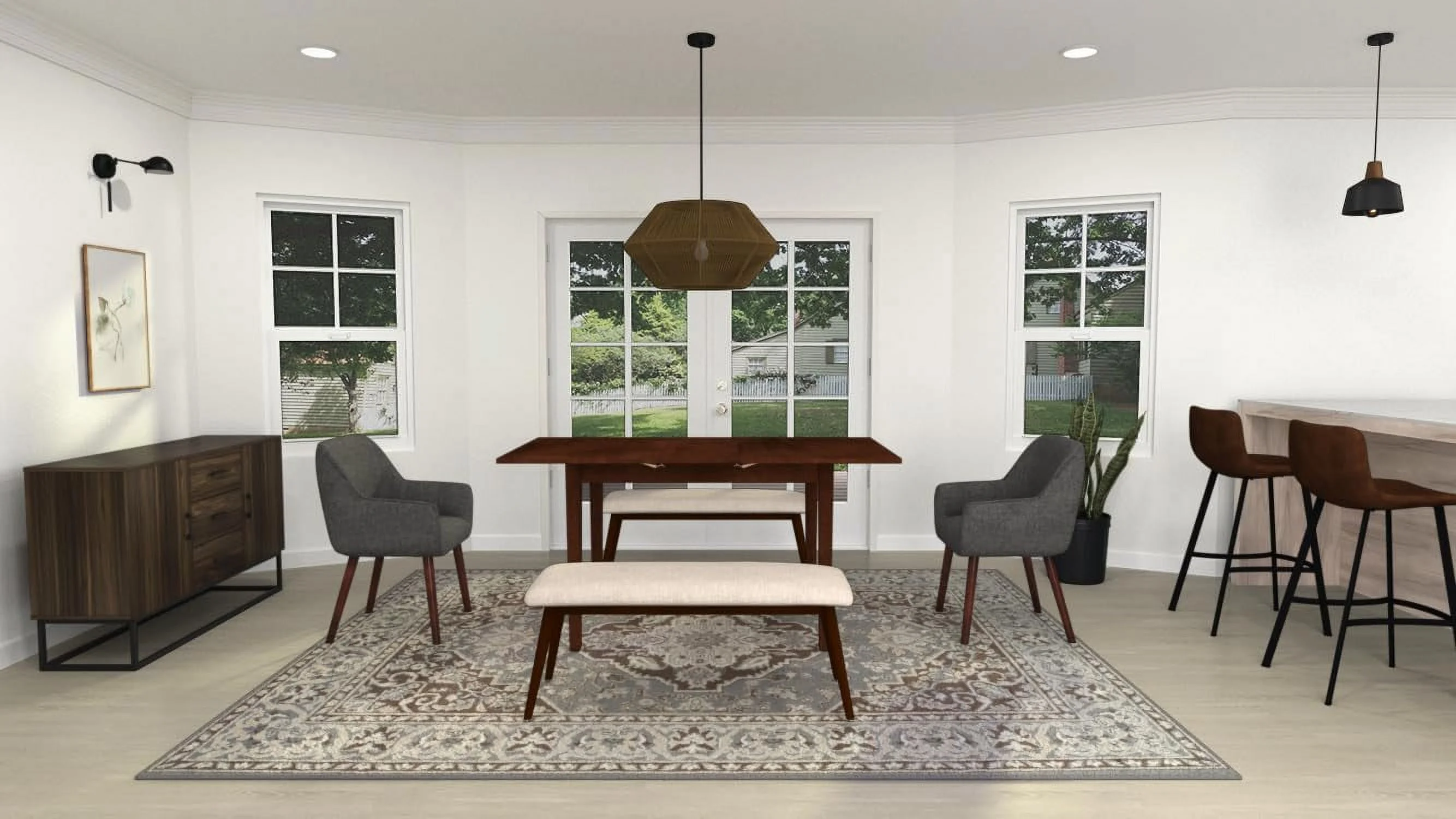 Modern Kitchen Rectangle Dining Table Top With Leaf, 32 By 60-Inch, Pst-Mah-T